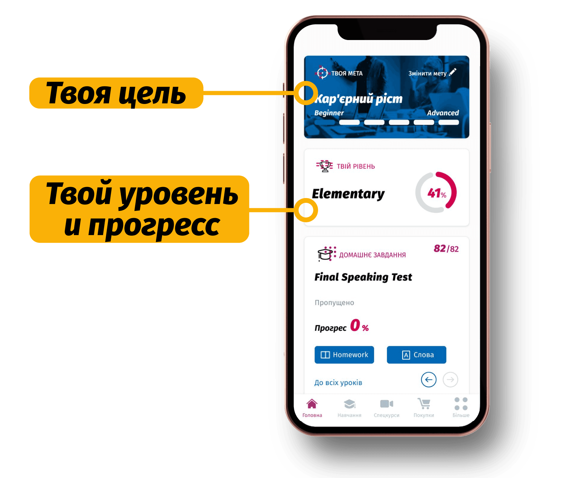 Скриншот 2 приложения онлайн школы английского языка Friends English Club